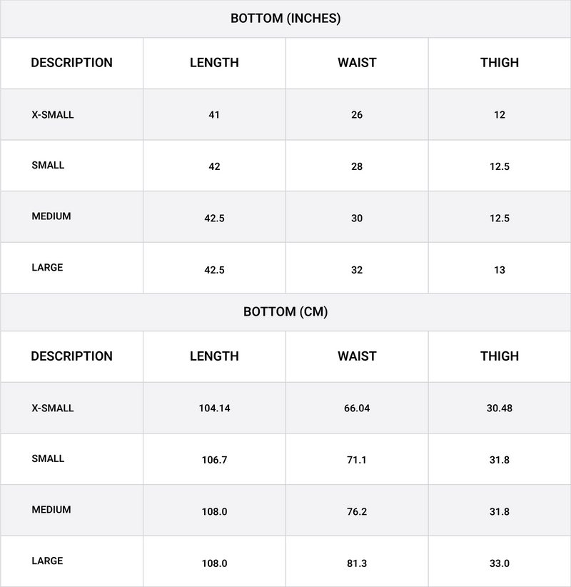 Size chart for Retro Wide-Leg Trouser