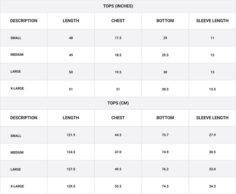 Size chart for Structured Tailored Dress