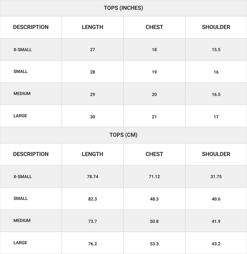Size chart for Linen Blend Tailored Co-ord Top