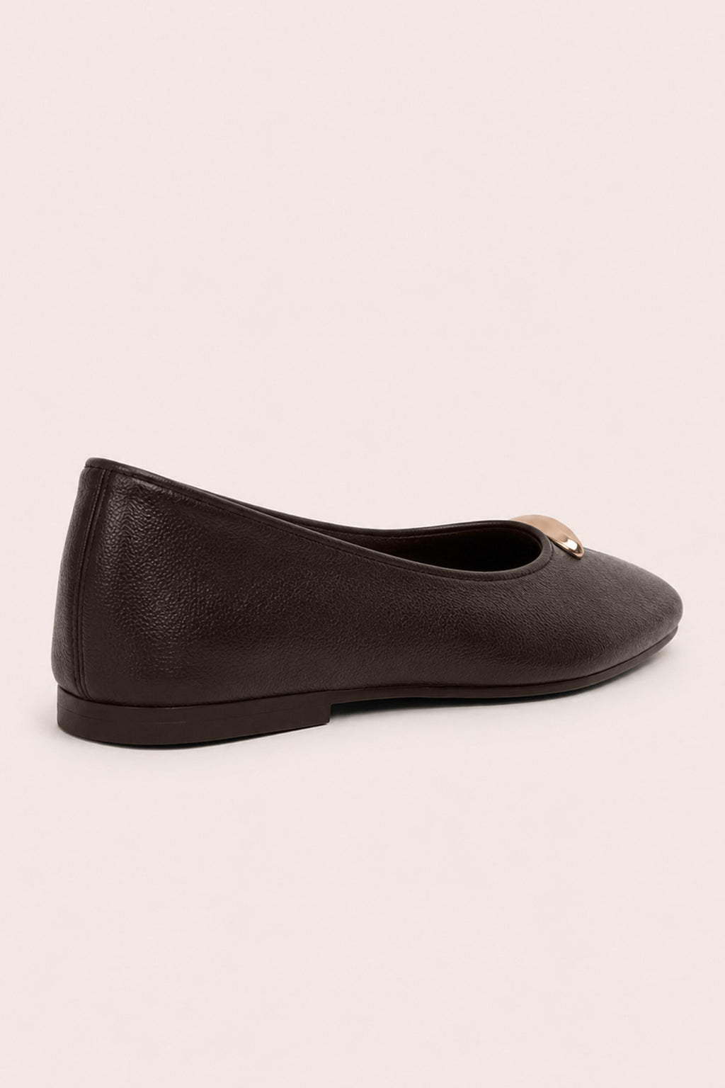 Leather Ballet Flats - Dark Brown