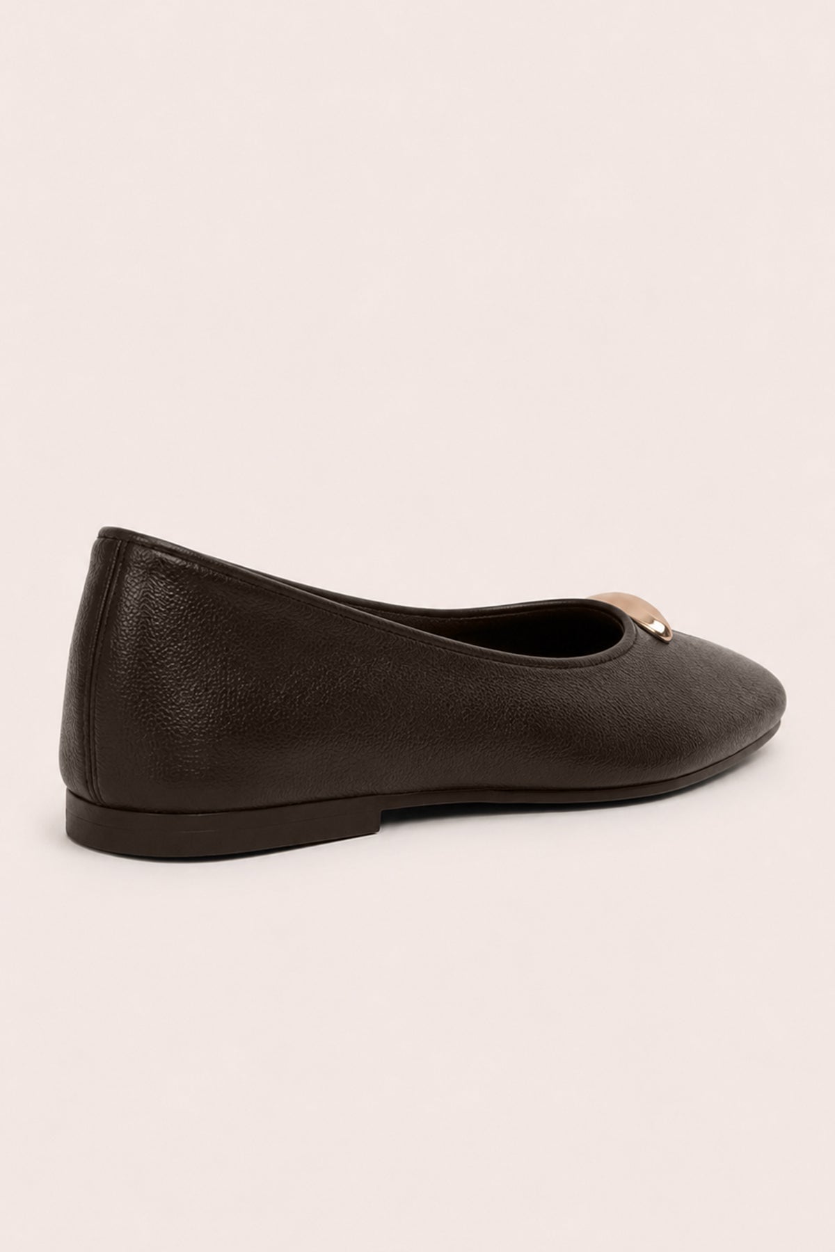 Leather Ballet Flats - Dark Brown