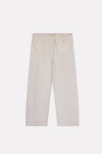 Additional view of the beige linen blend drawstring trouser, by SOLA Pakistan.