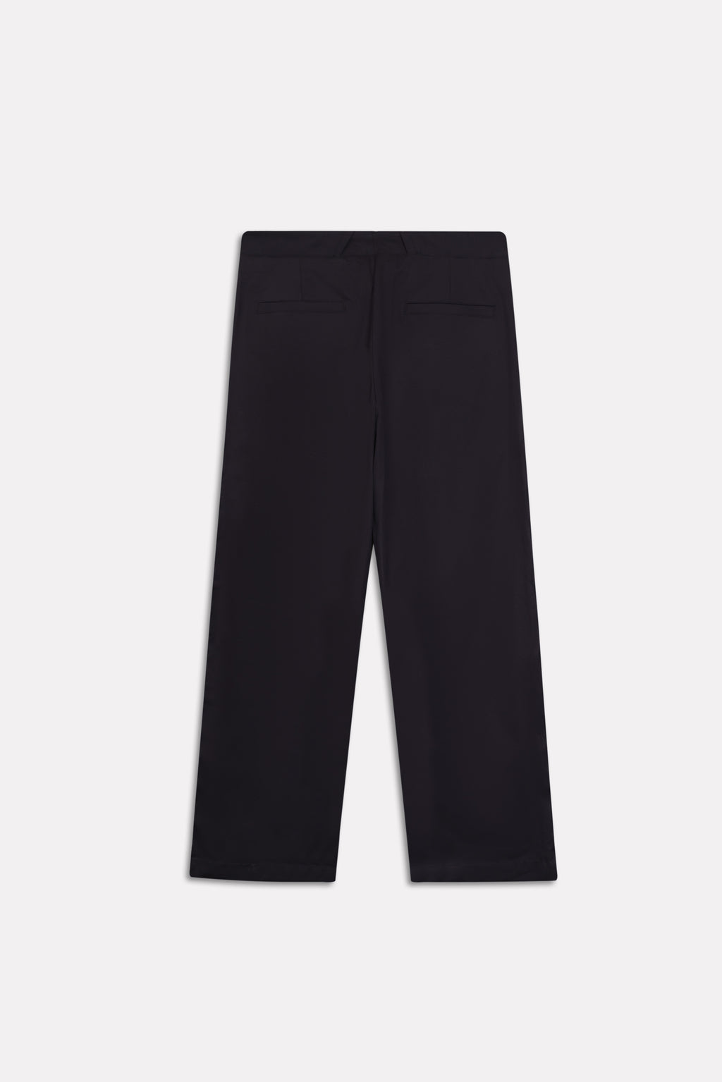 Additional view of the black barrel-leg pleated trouser, by SOLA Pakistan.