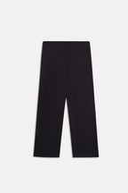 Additional view of the black barrel-leg pleated trouser, by SOLA Pakistan.