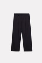 Additional view of the black barrel-leg pleated trouser, by SOLA Pakistan.