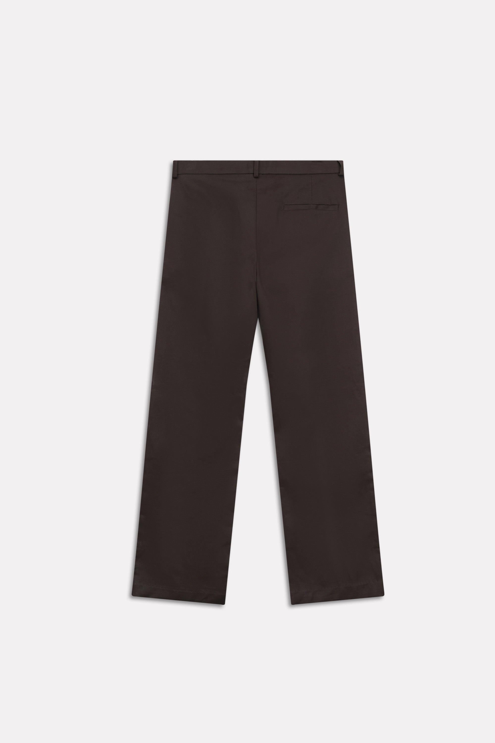 Flat lay of the brown (turkish coffee) straight fit cotton trouser, by SOLA Pakistan.