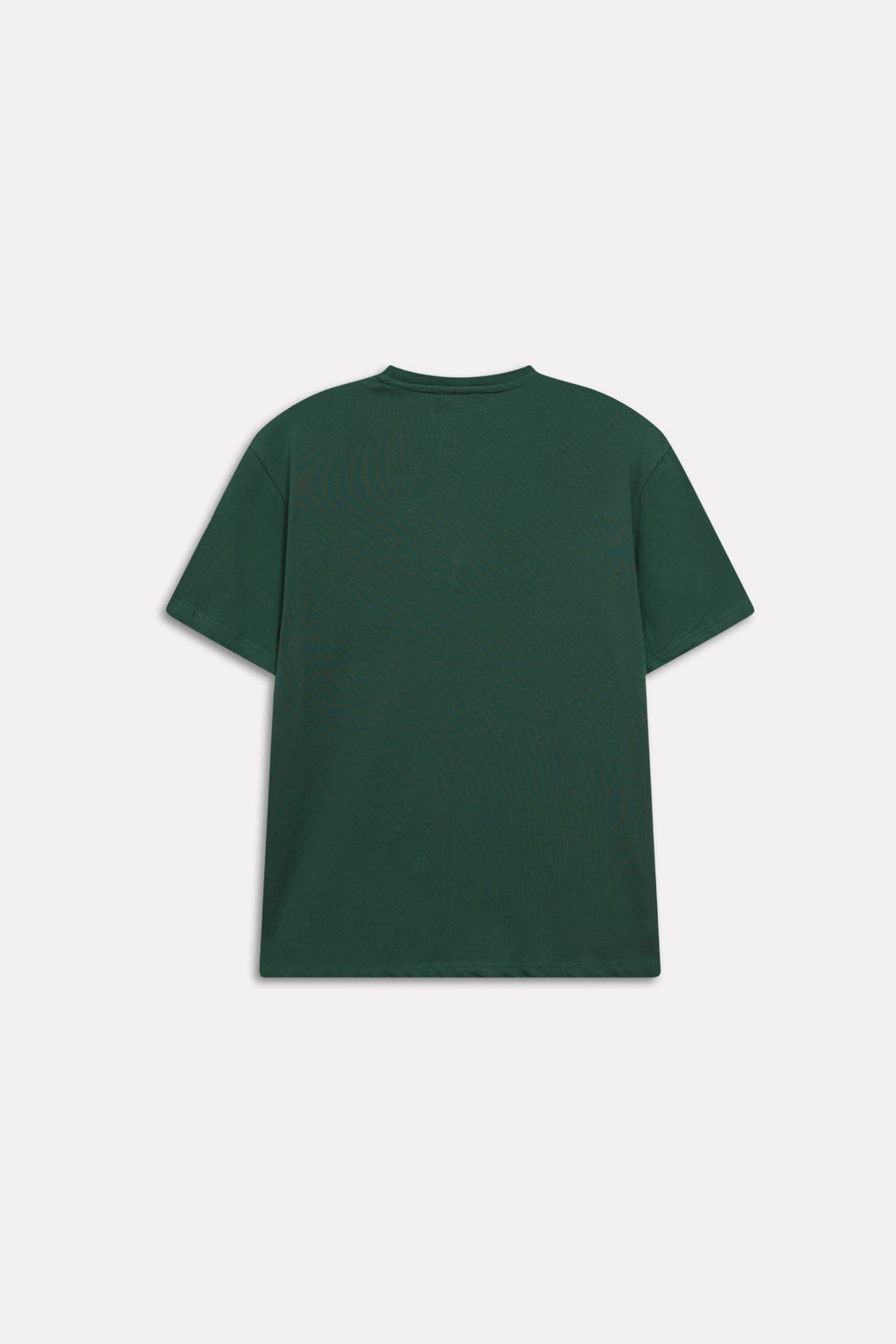 Texture and fabric detail, dark green regular fit crew neck t-shirt, by SOLA Pakistan.