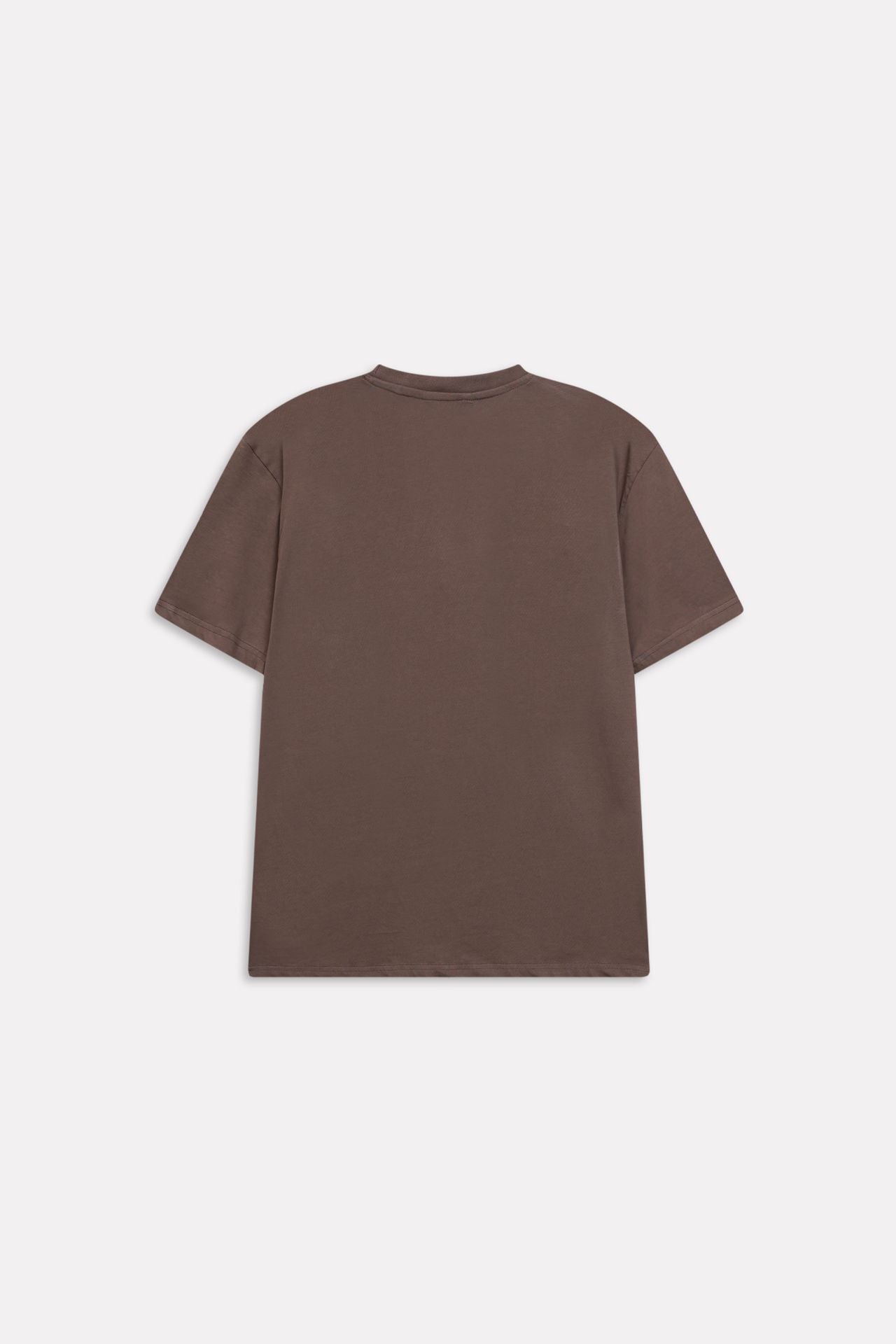 Additional view of the dark grey (darkmole) regular fit crew neck t-shirt, by SOLA Pakistan.