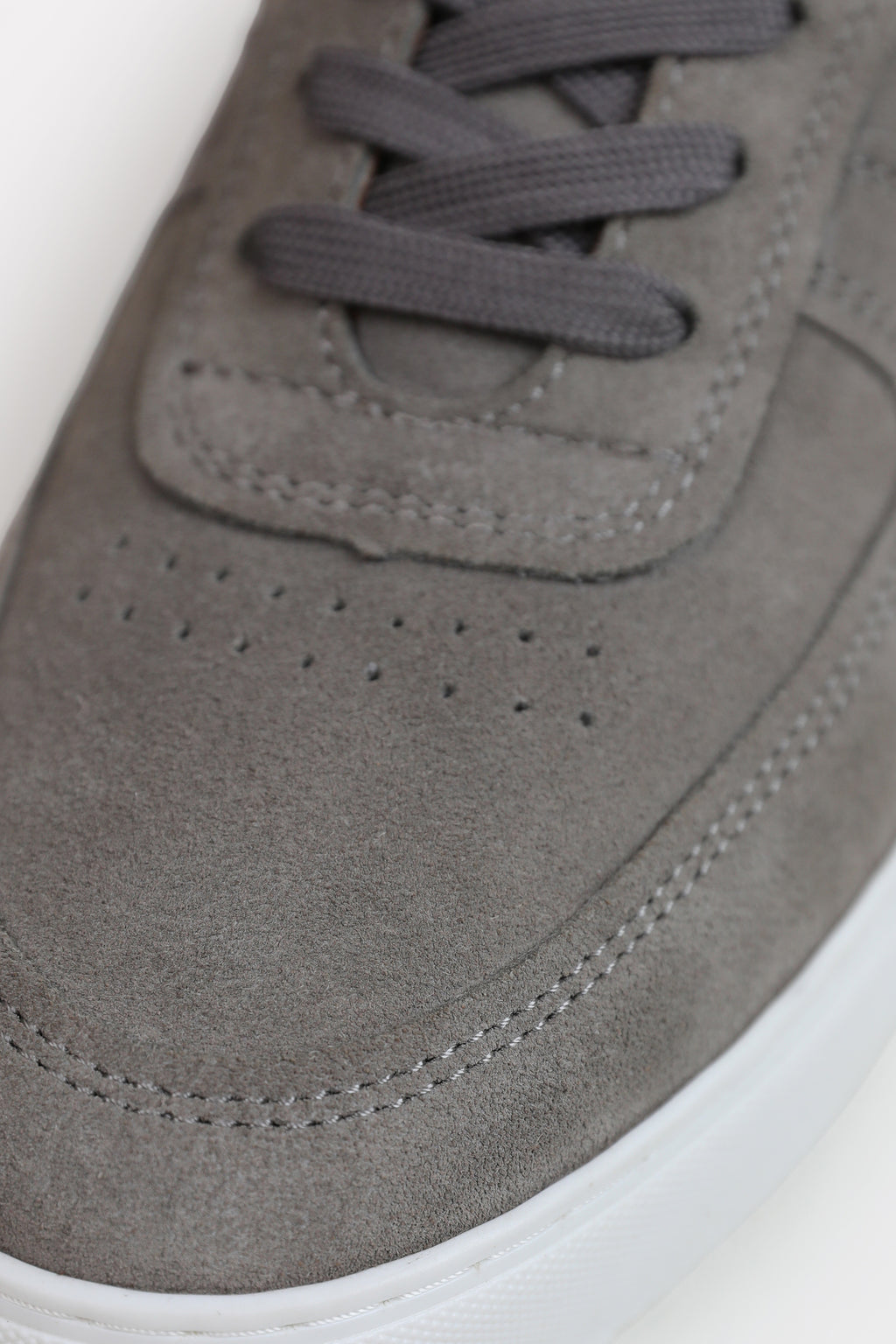 Grey essence suede trainer, full styled look, by SOLA Pakistan.