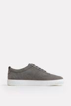 Grey essence suede trainer in leather, by SOLA Pakistan.
