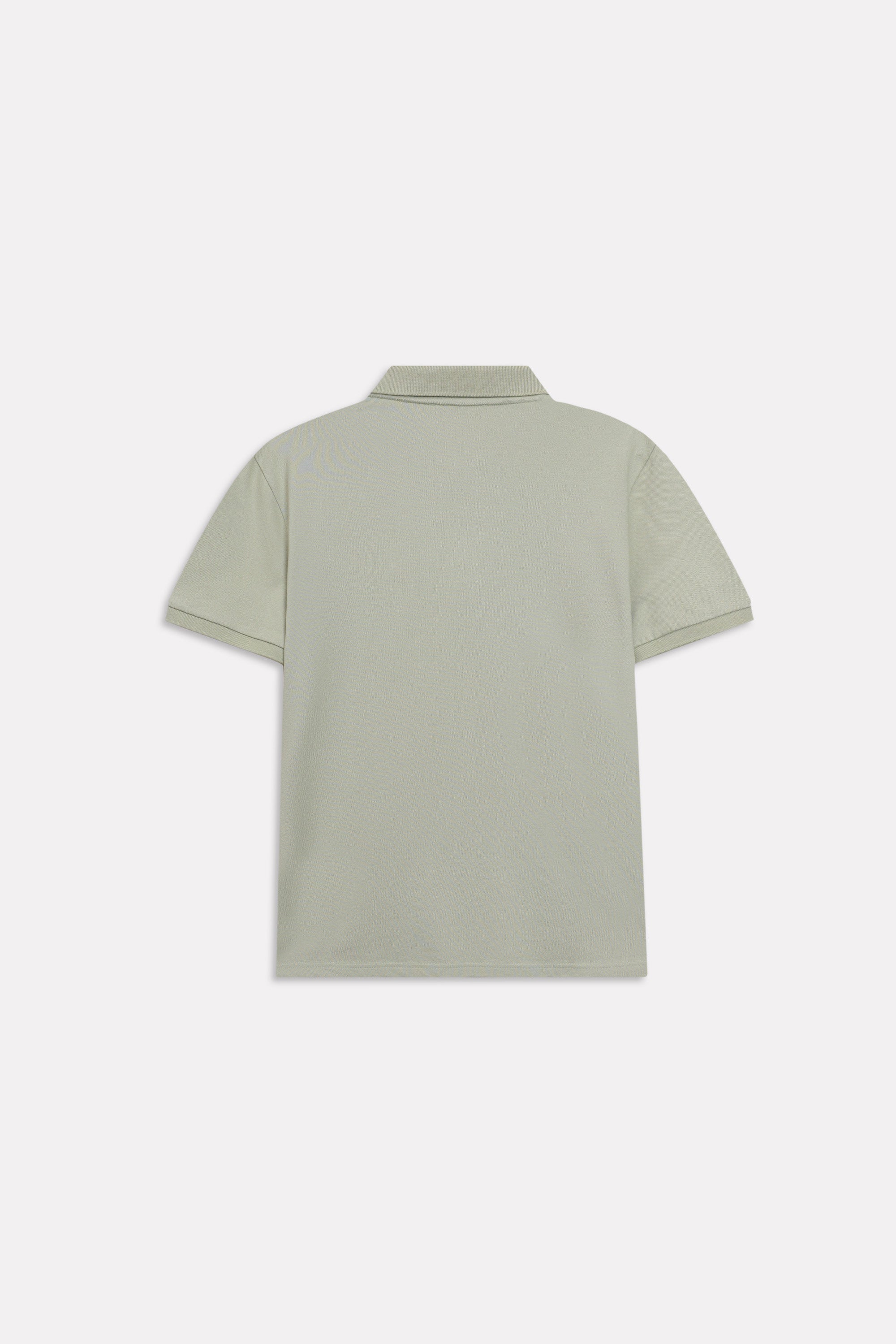 Additional view of the khaki beige (faded khaki) micro-textured cotton pique polo, by SOLA Pakistan.