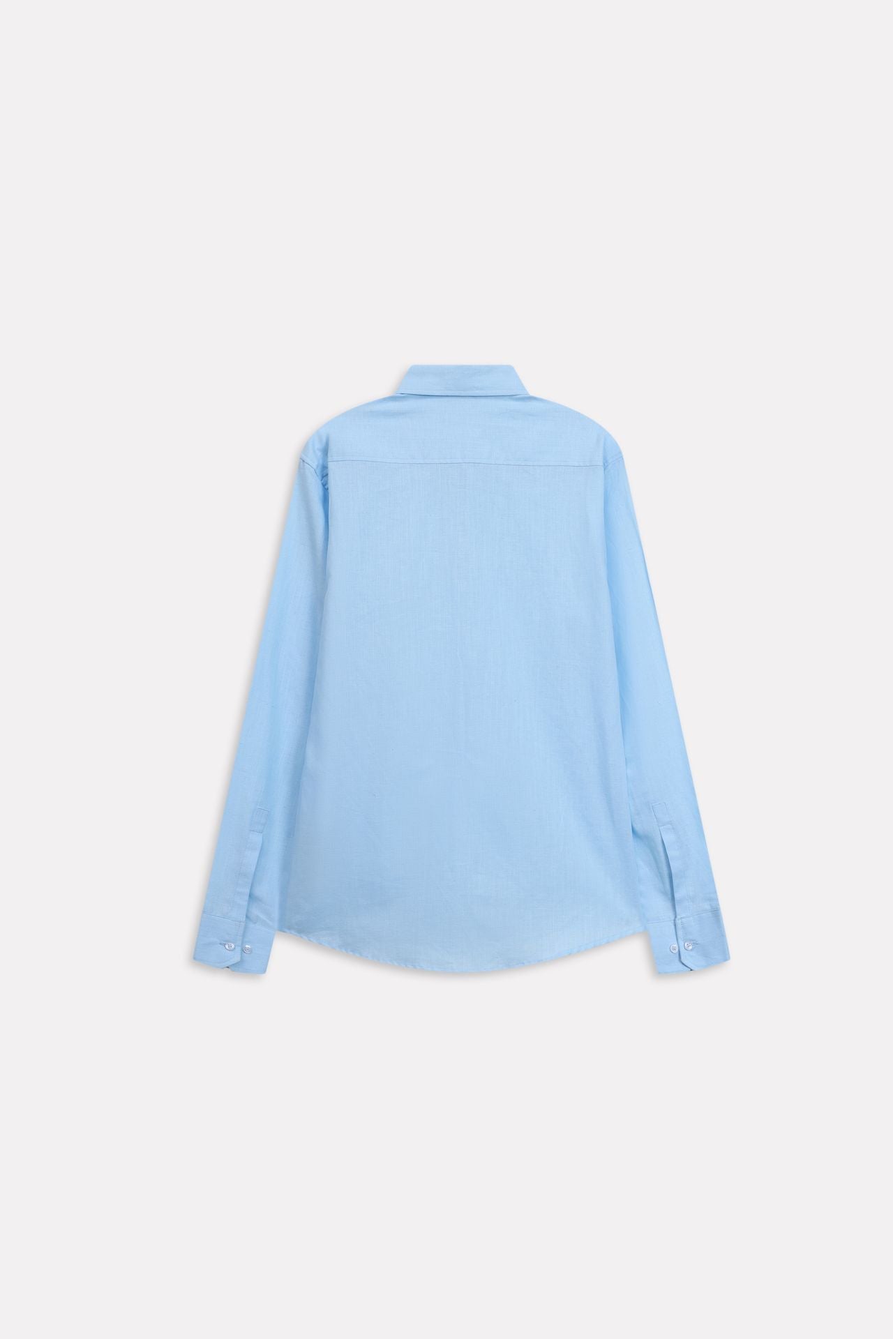 Texture and fabric detail, light blue premium cotline shirt, by SOLA Pakistan.