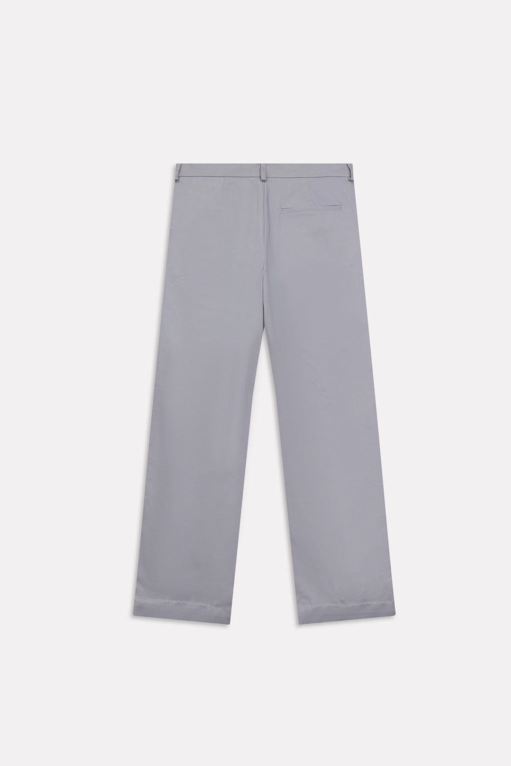 Flat lay of the mid grey straight fit cotton trouser, by SOLA Pakistan.