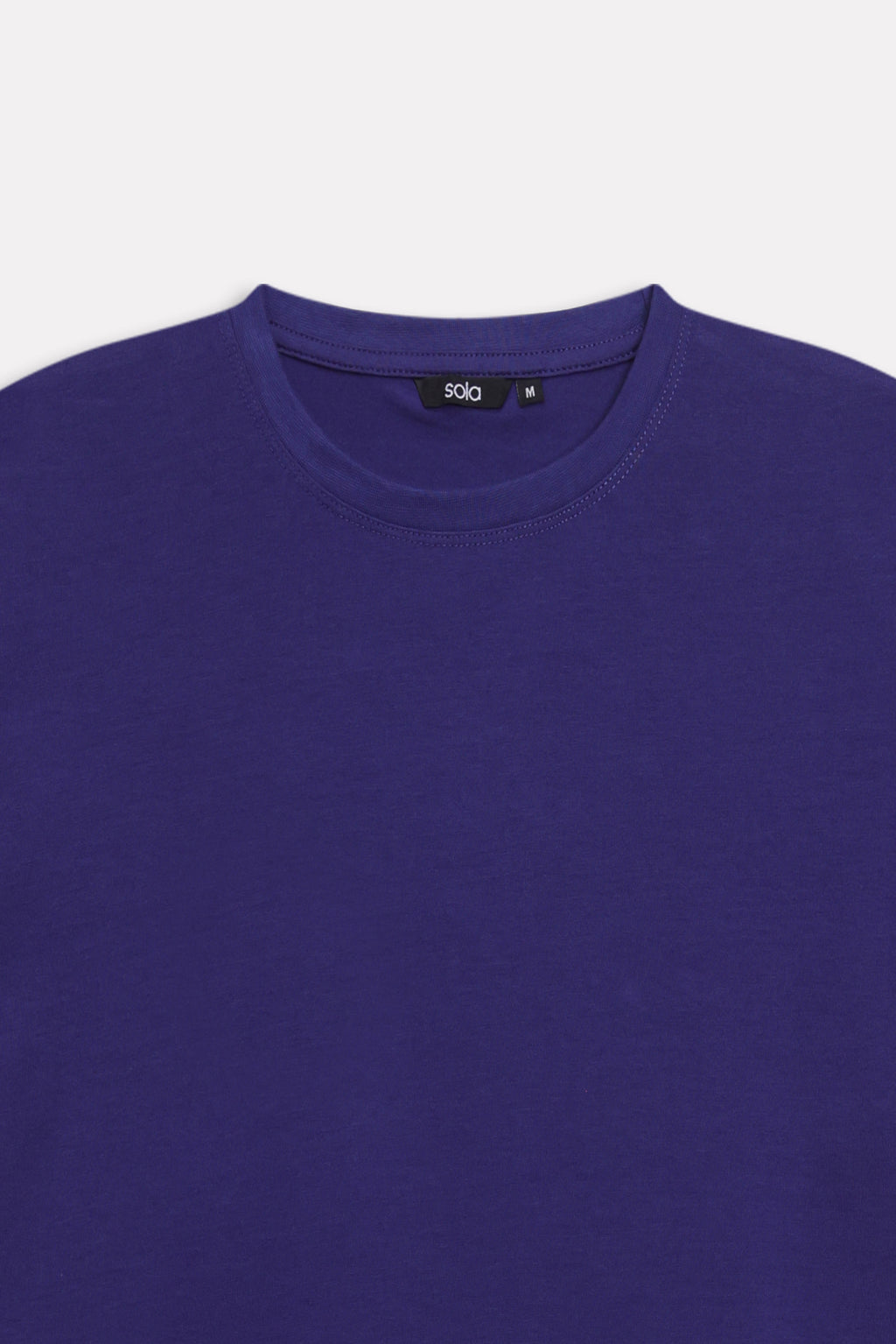 Additional view of the navy drop shoulder cotton t-shirt, by SOLA Pakistan.