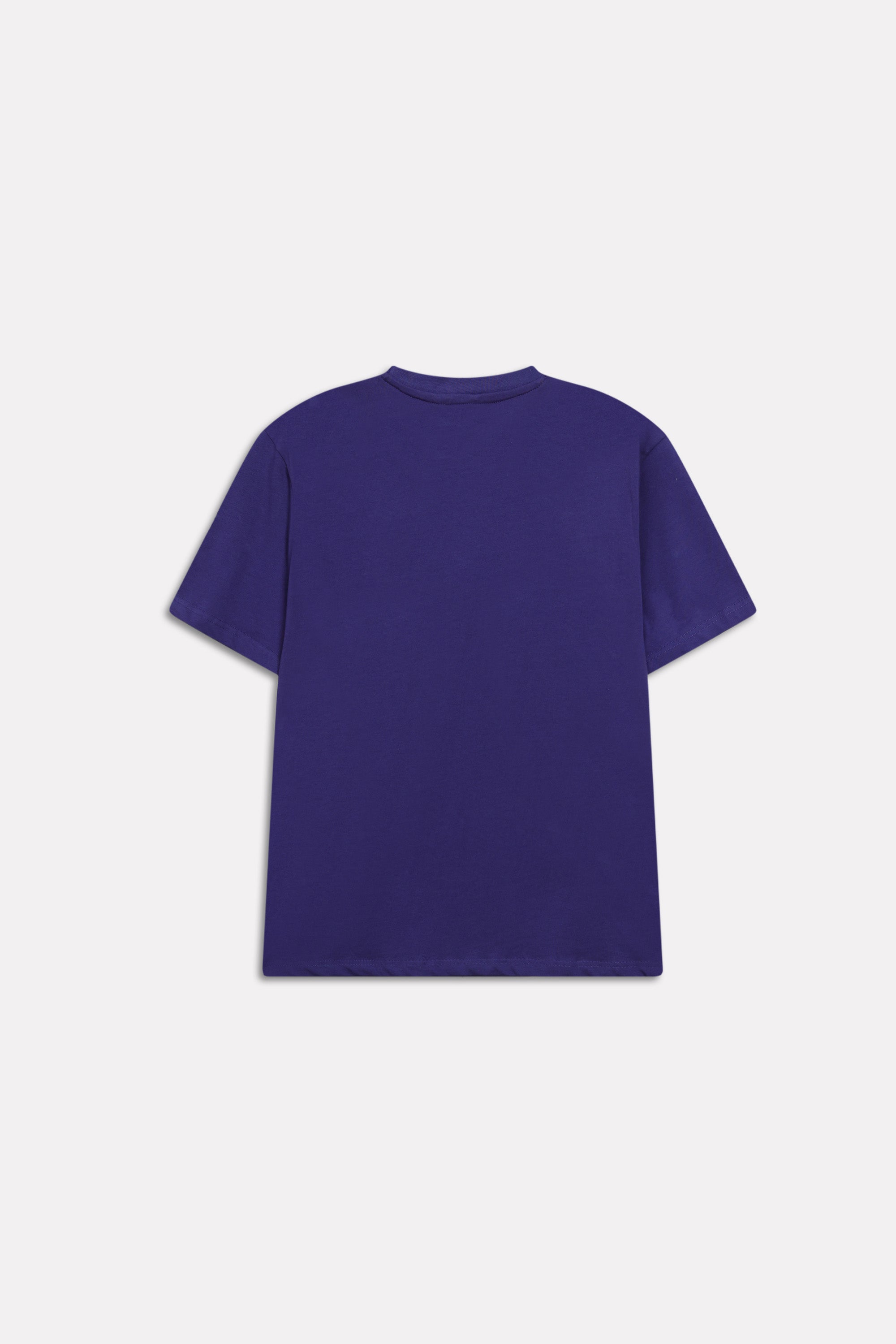 Texture and fabric detail, navy drop shoulder cotton t-shirt, by SOLA Pakistan.