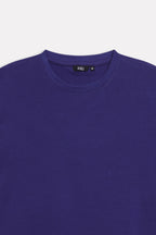 Additional view of the navy regular fit crew neck t-shirt, by SOLA Pakistan.