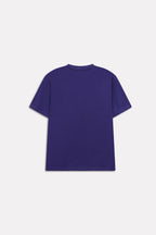 Additional view of the navy regular fit crew neck t-shirt, by SOLA Pakistan.