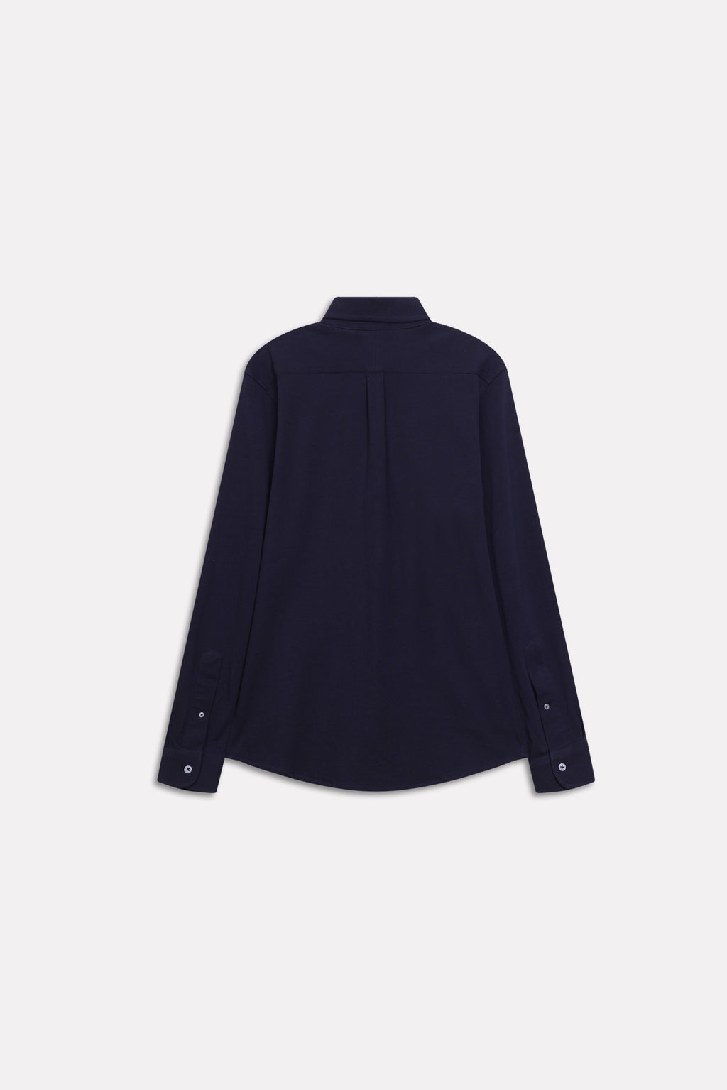 Additional view of the navy regular fit pique shirt, by SOLA Pakistan.