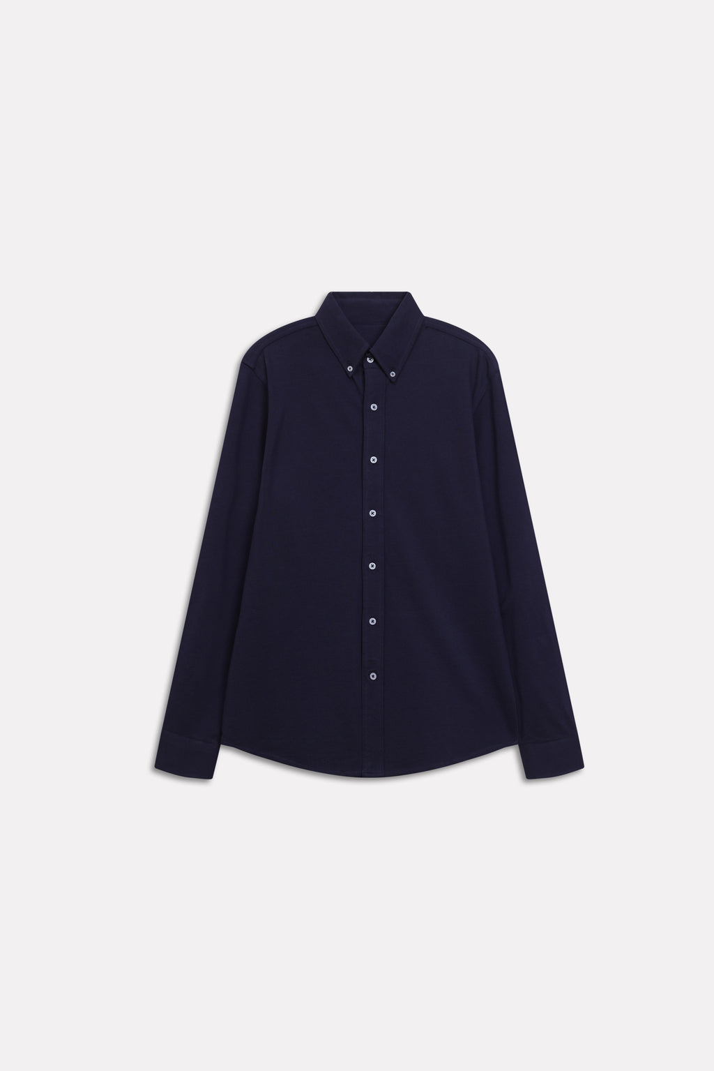 Texture and fabric detail, navy regular fit pique shirt, by SOLA Pakistan.