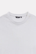 Additional view of the off-white (cloud dancer) drop shoulder cotton t-shirt, by SOLA Pakistan.