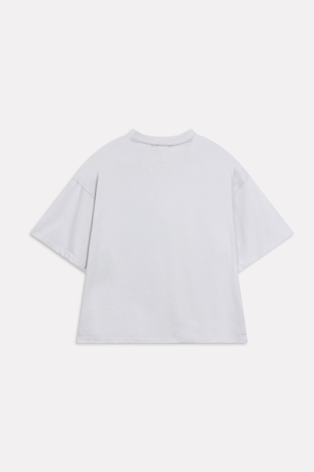 Texture and fabric detail, off-white (cloud dancer) drop shoulder cotton t-shirt, by SOLA Pakistan.