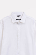 Additional view of the white premium cotline shirt, by SOLA Pakistan.