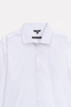 Additional view of the white regular fit cotton shirt, by SOLA Pakistan.