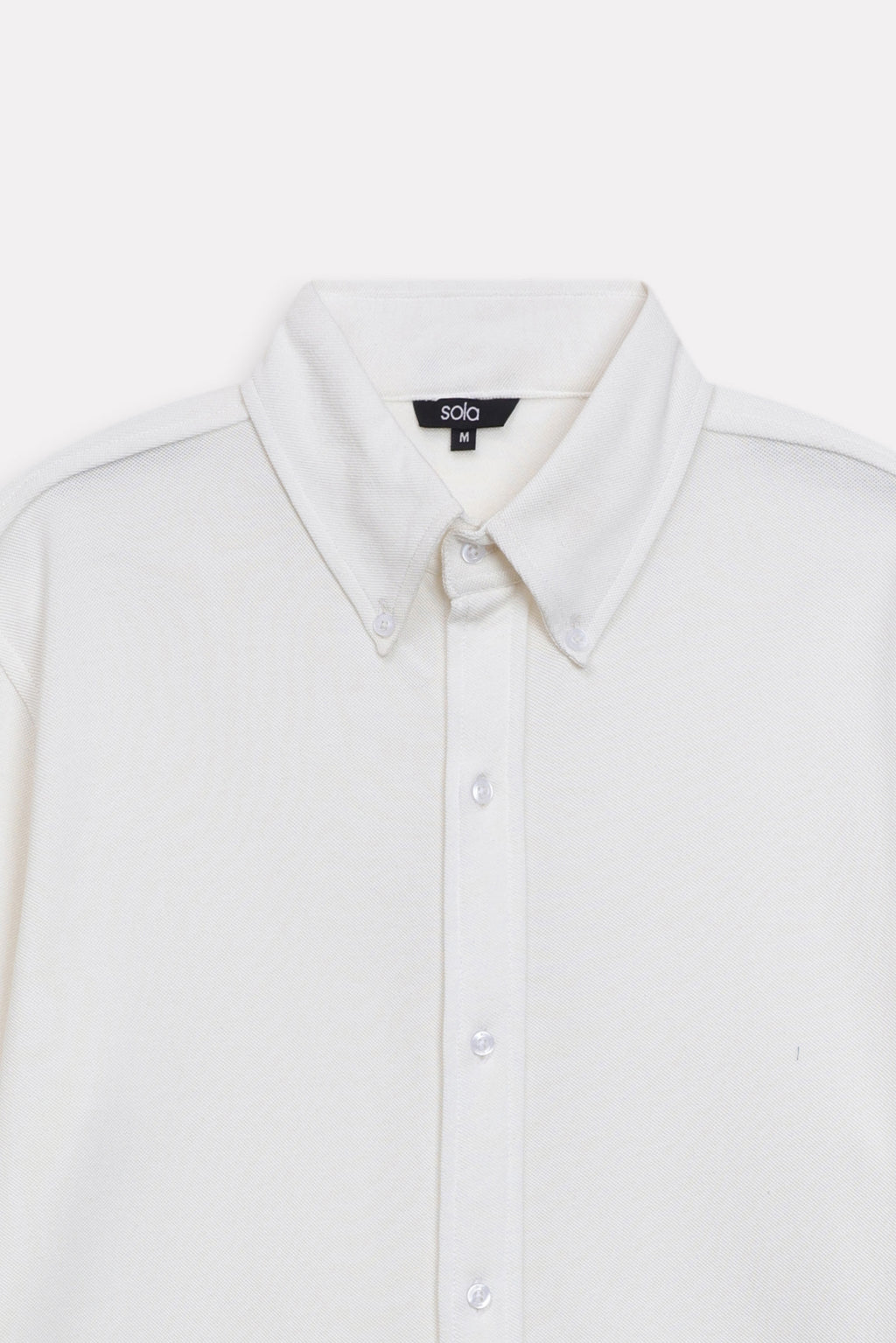 Additional view of the white regular fit pique shirt, by SOLA Pakistan.