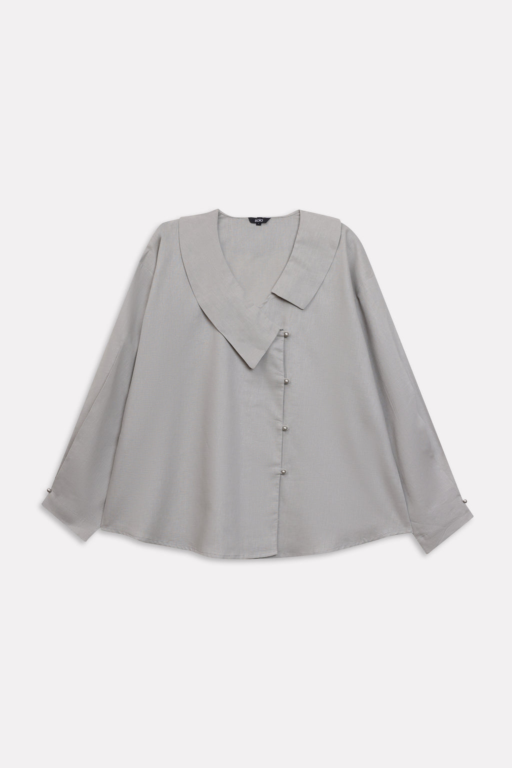Structured Ensemble Top - Mid Grey
