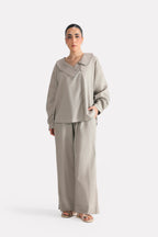 Structured Ensemble Top - Mid Grey