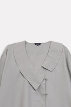 Structured Ensemble Top - Mid Grey