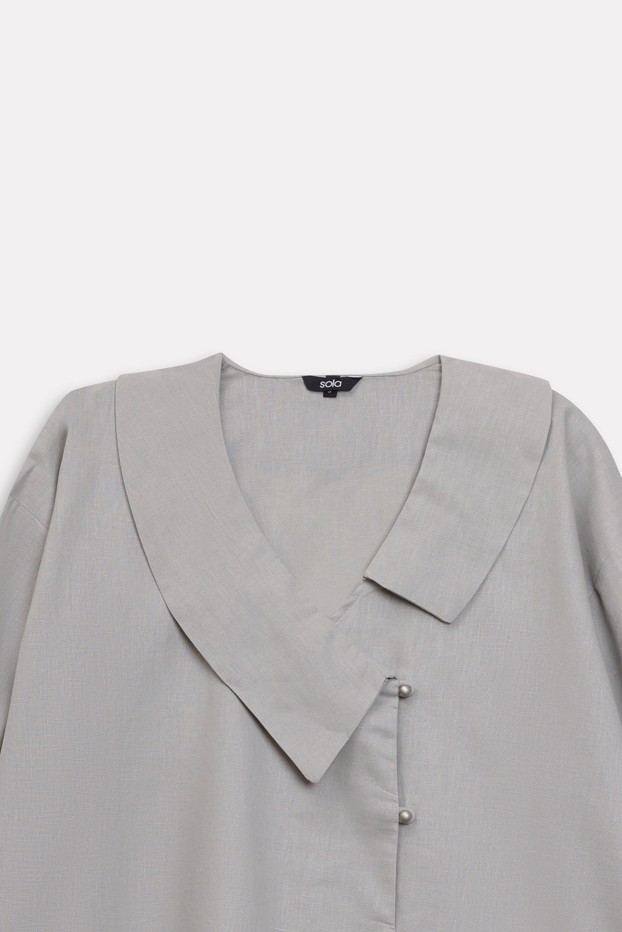 Structured Ensemble Top - Mid Grey