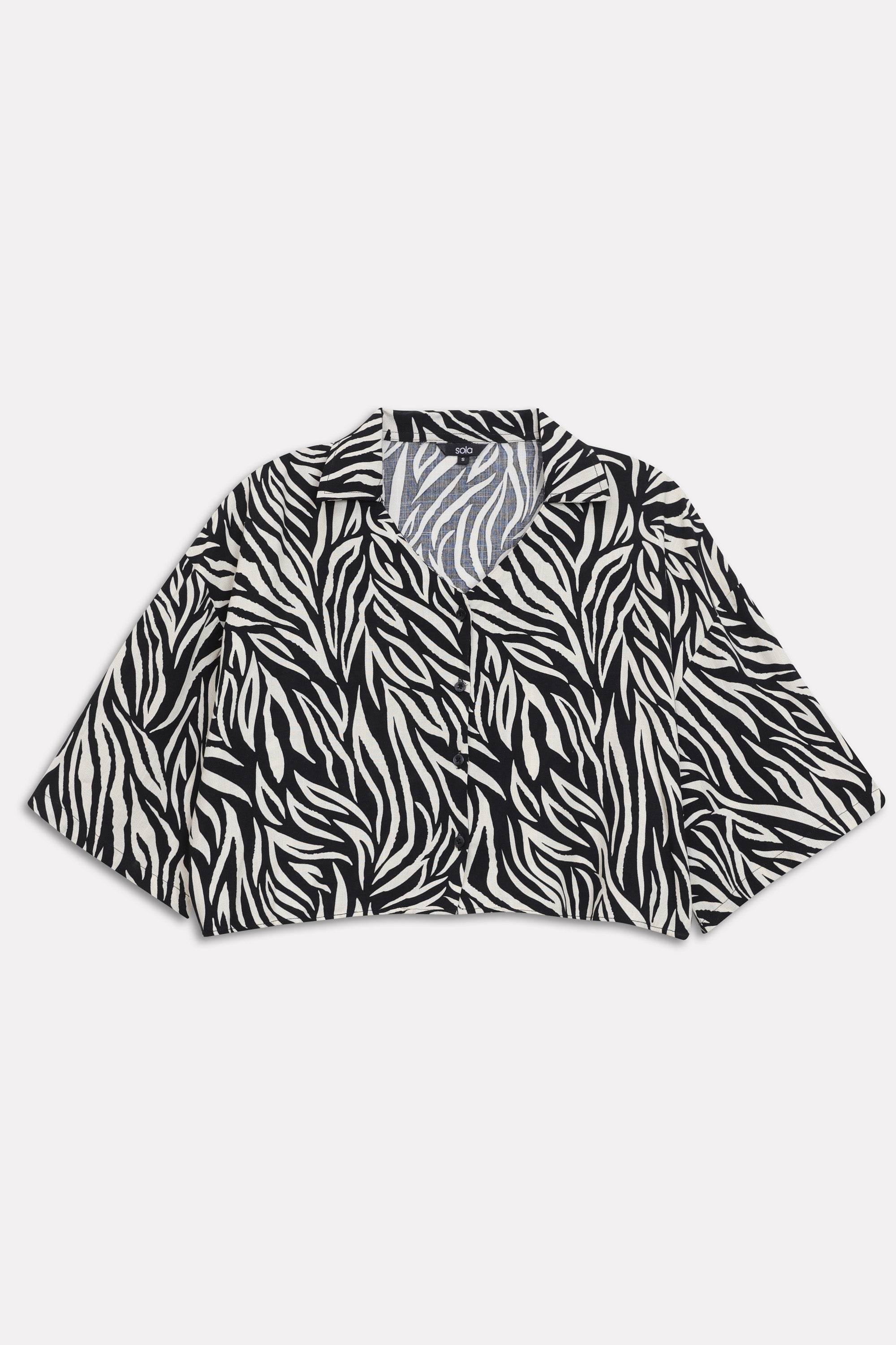 Structured Monochrome Top - White&Black