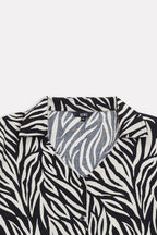 Structured Monochrome Top - White&Black