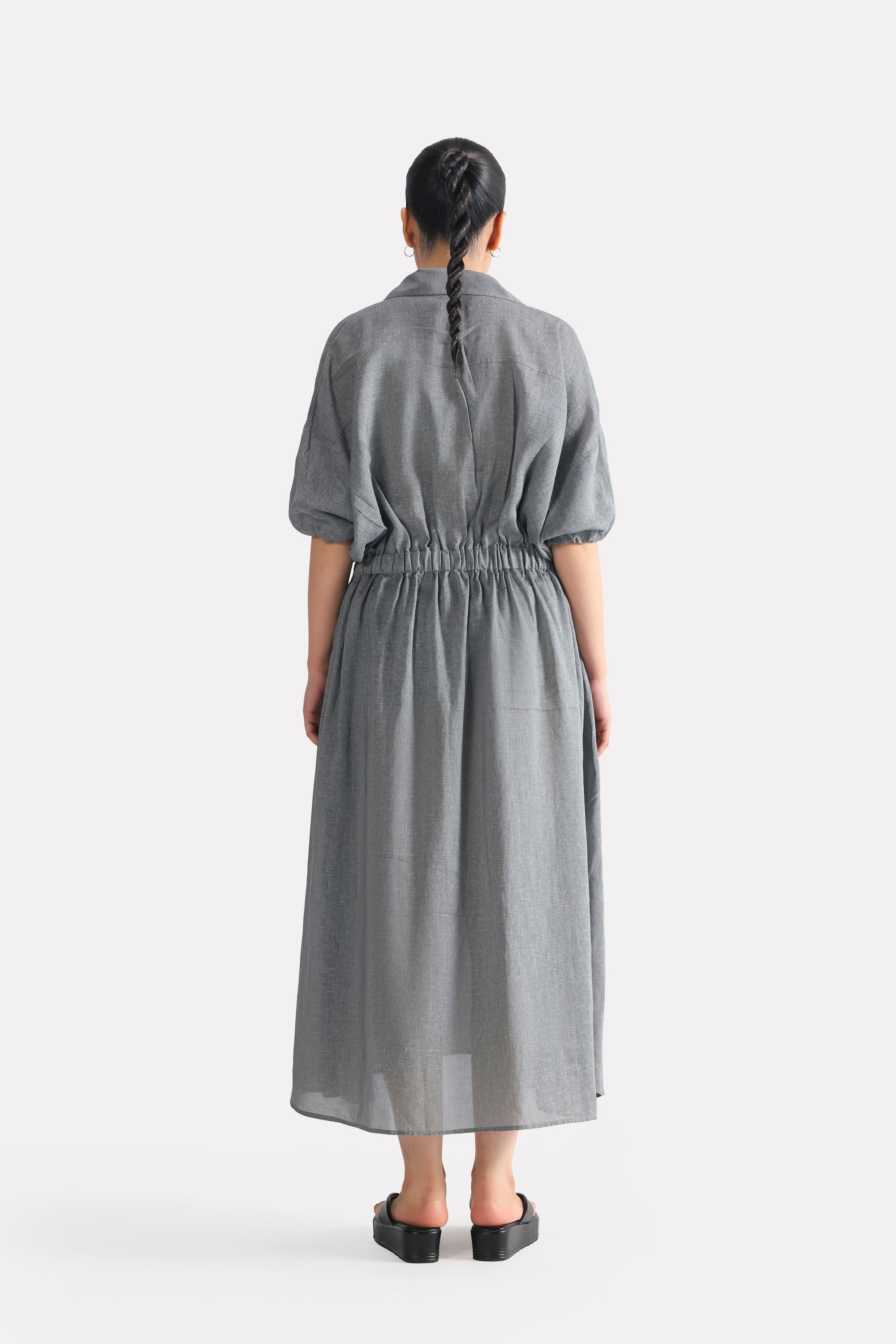 Structured Tailored Dress - Grey
