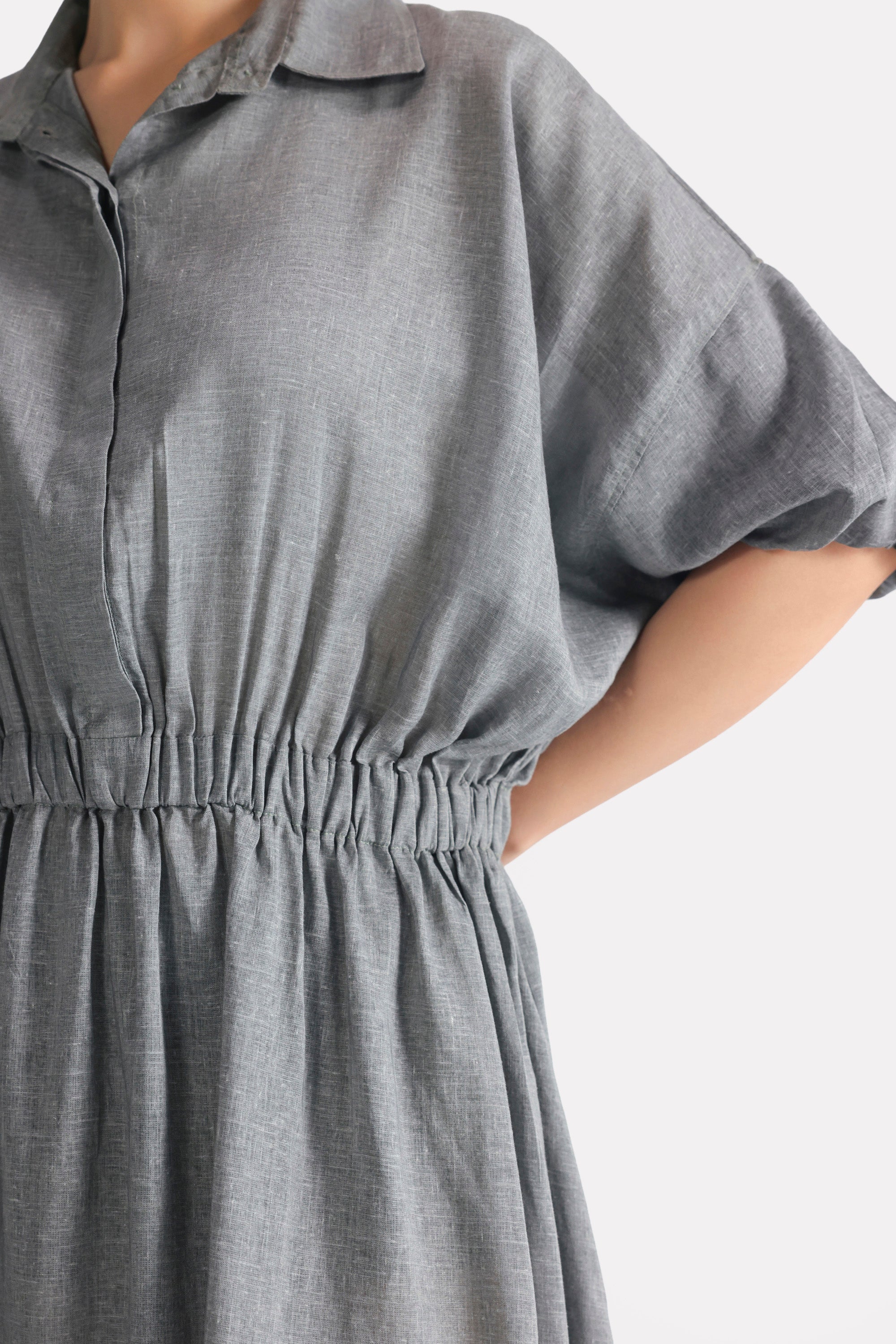 Structured Tailored Dress - Grey