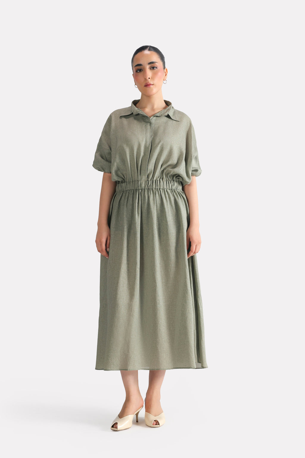 Structured Tailored Dress - Matt Green
