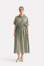 Structured Tailored Dress - Matt Green
