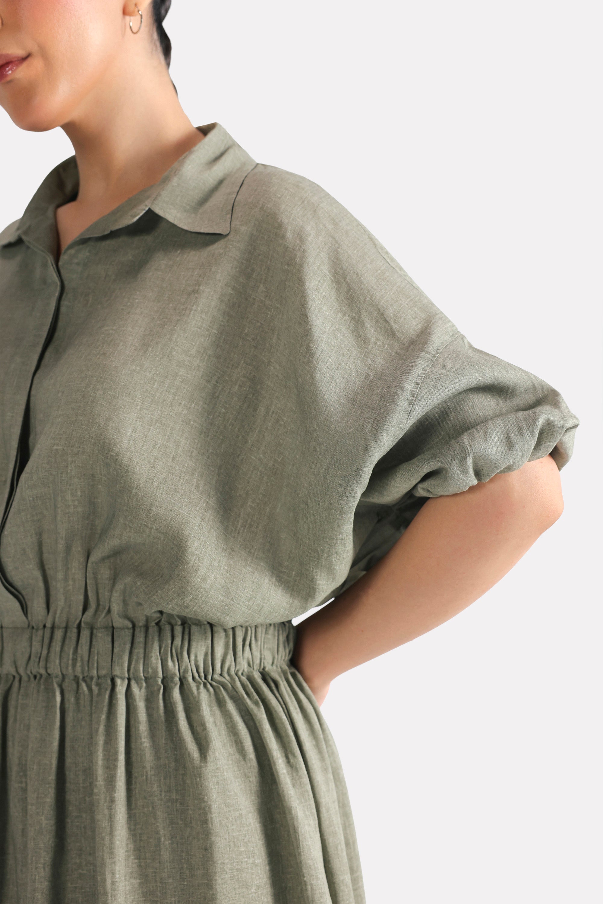 Structured Tailored Dress - Matt Green
