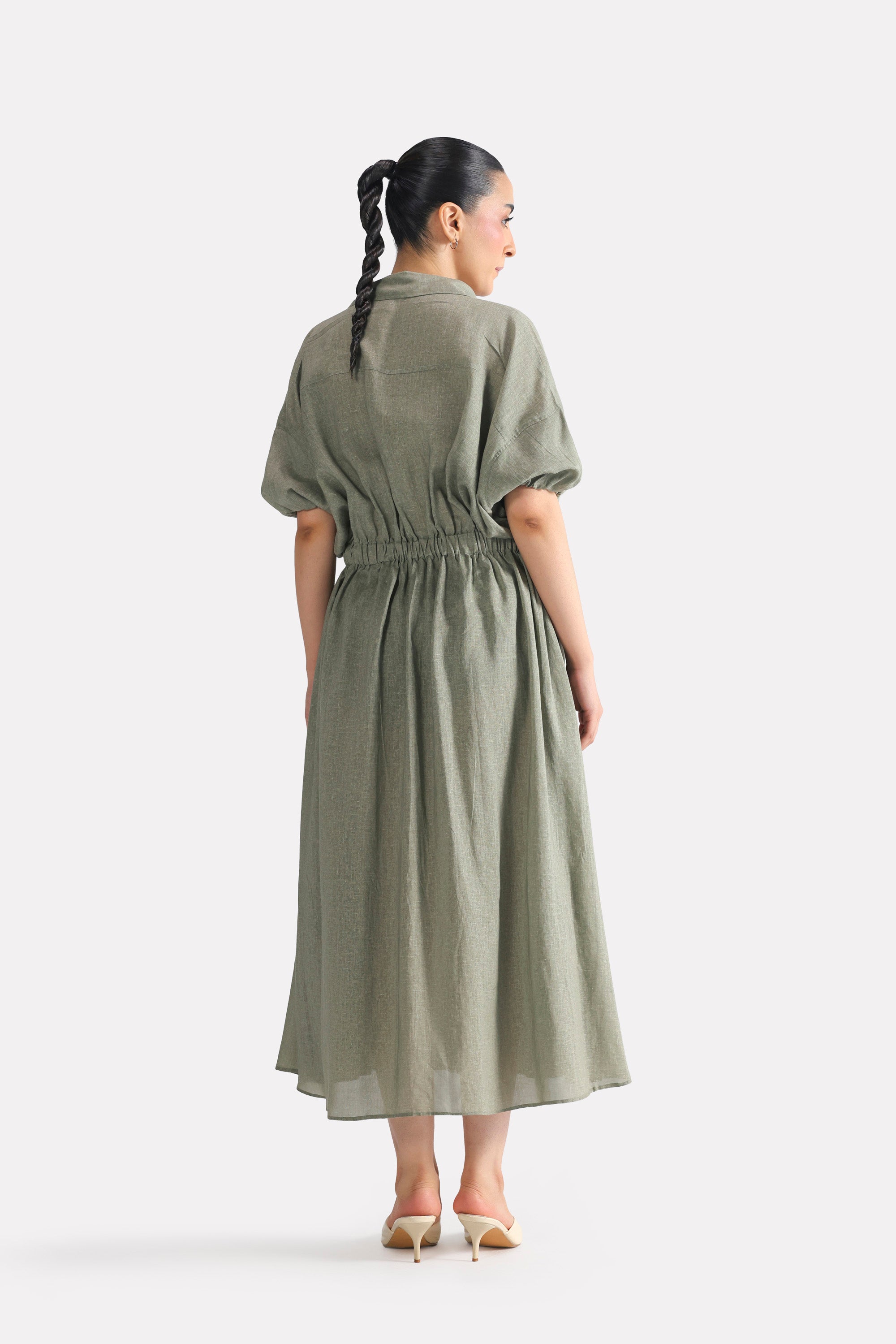 Structured Tailored Dress - Matt Green