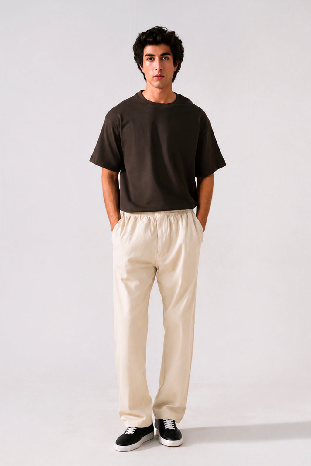 Tappered Ankle-Length Trouser - Beige