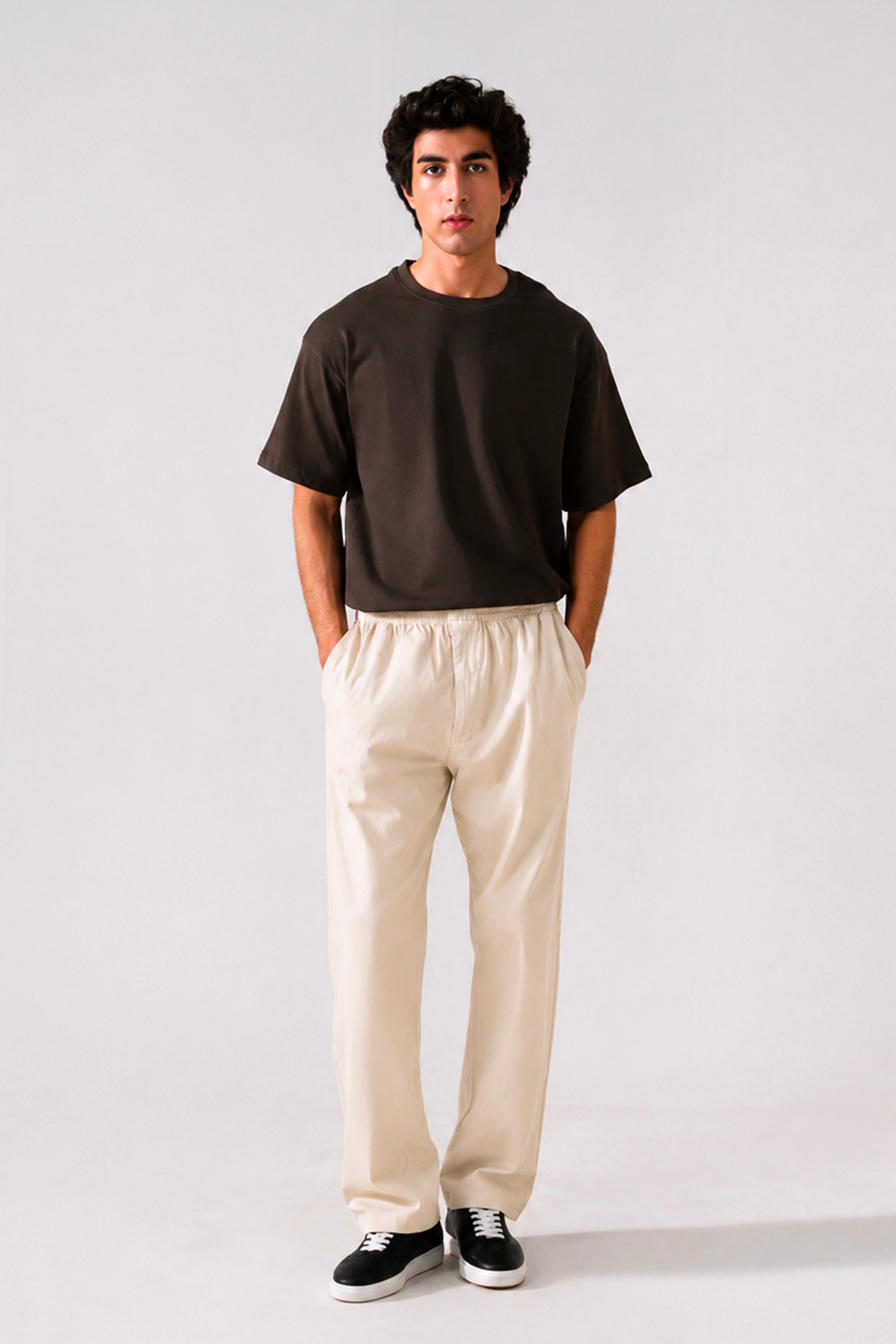 Tappered Ankle-Length Trouser - Beige