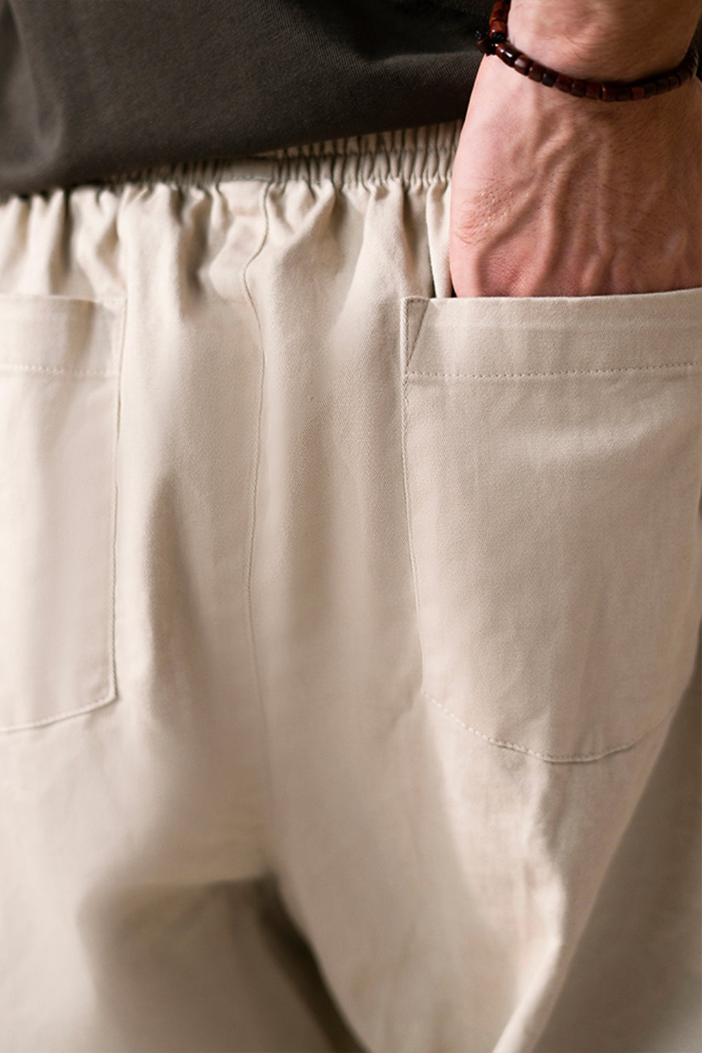 Tappered Ankle-Length Trouser - Beige
