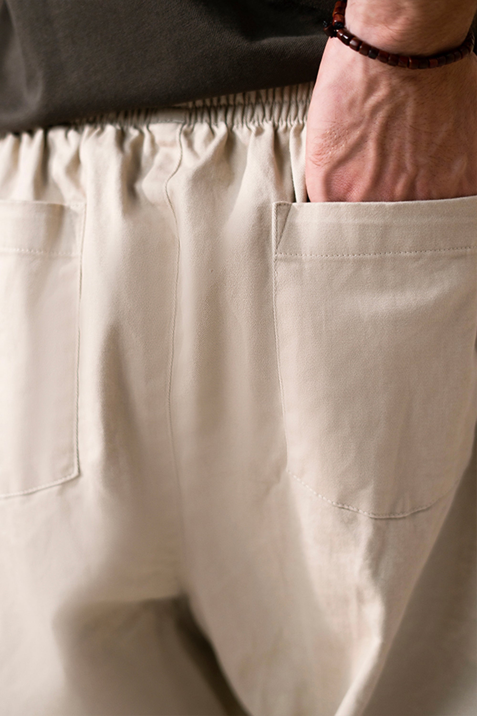 Tappered Ankle-Length Trouser - Beige