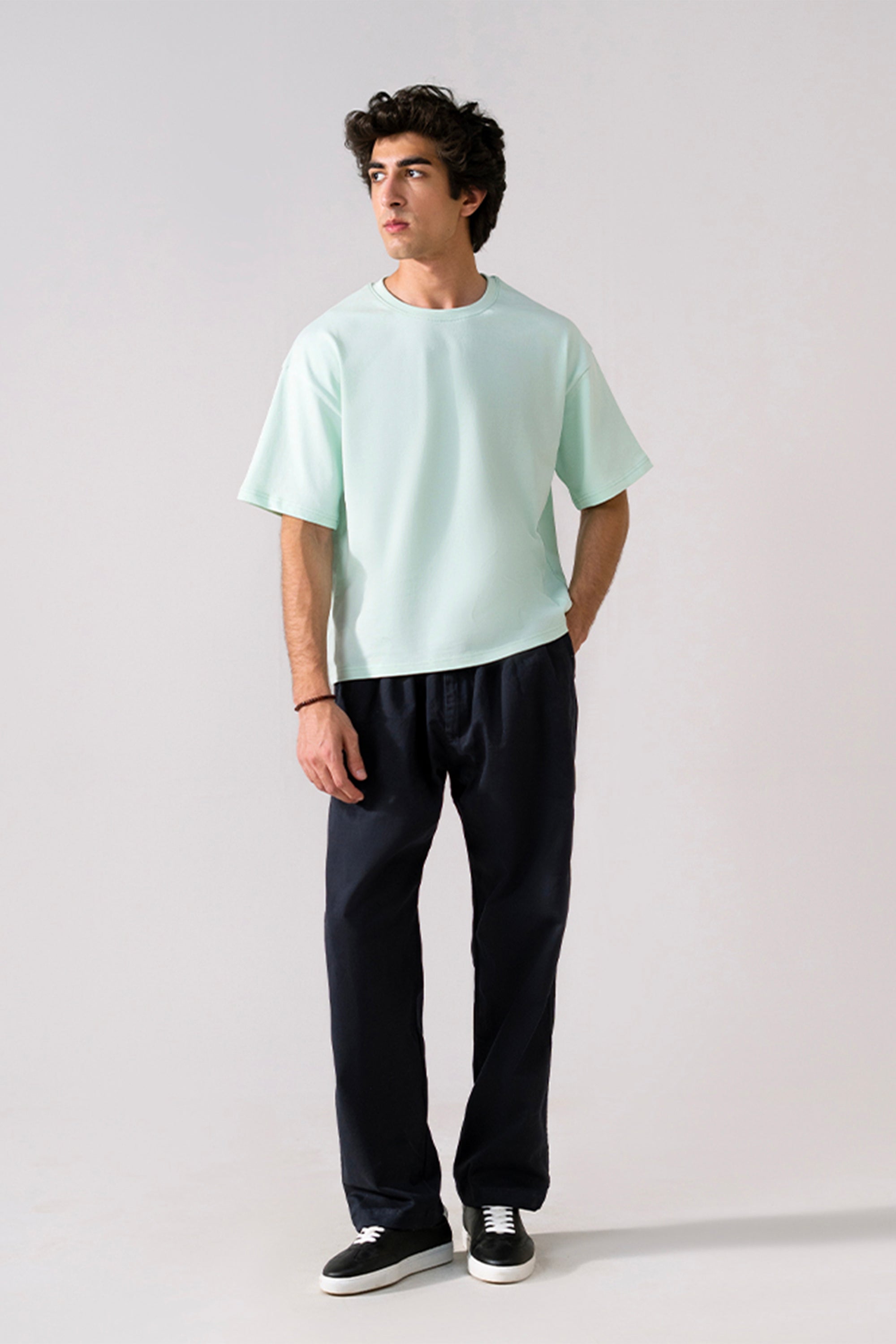 Tappered Ankle-Length Trouser - Navy