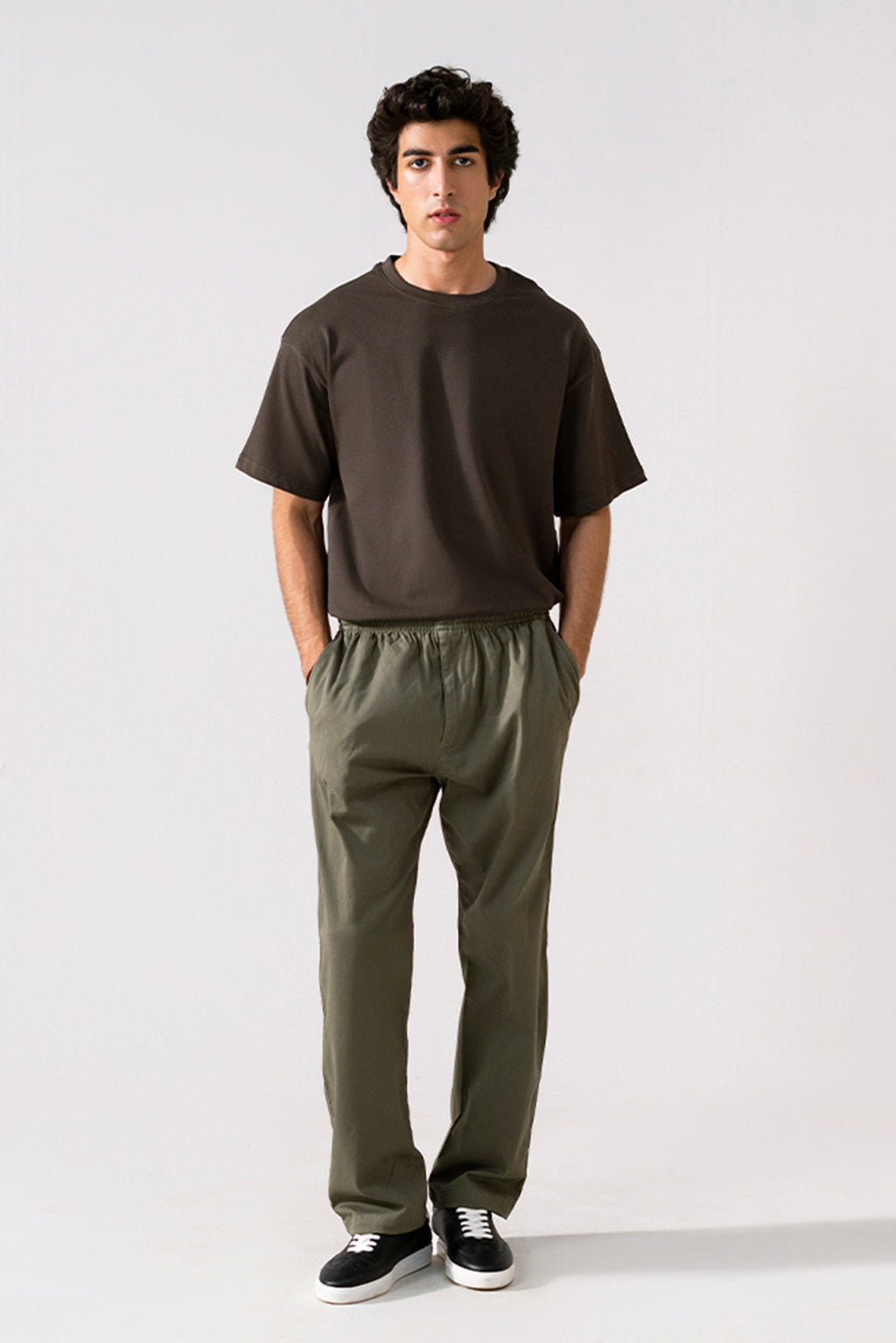 Tappered Ankle-Length Trouser - Olive