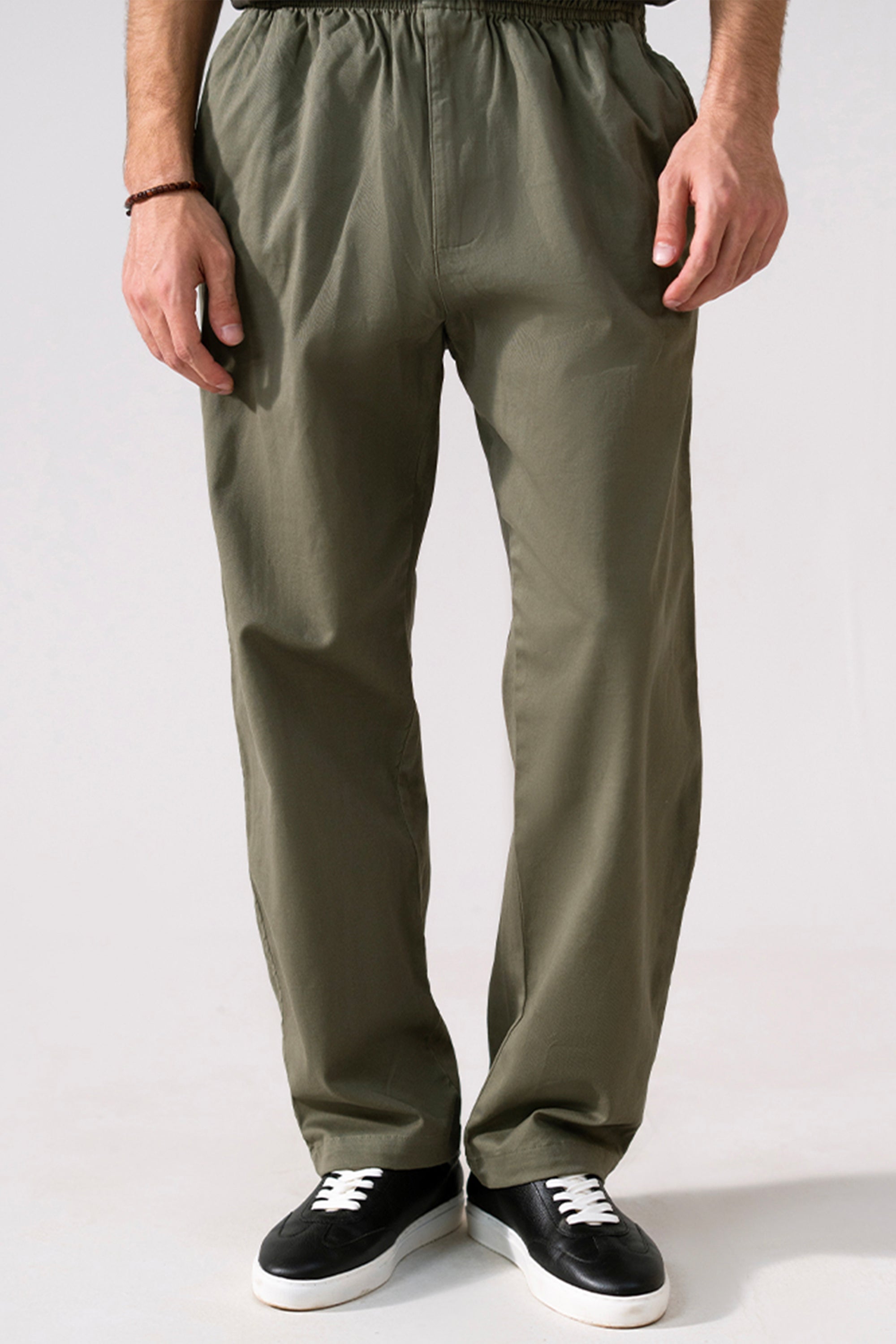 Tappered Ankle-Length Trouser - Olive