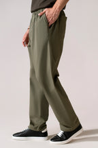 Tappered Ankle-Length Trouser - Olive