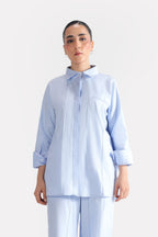 The Cloud Cotton Co-ord Top - Blue