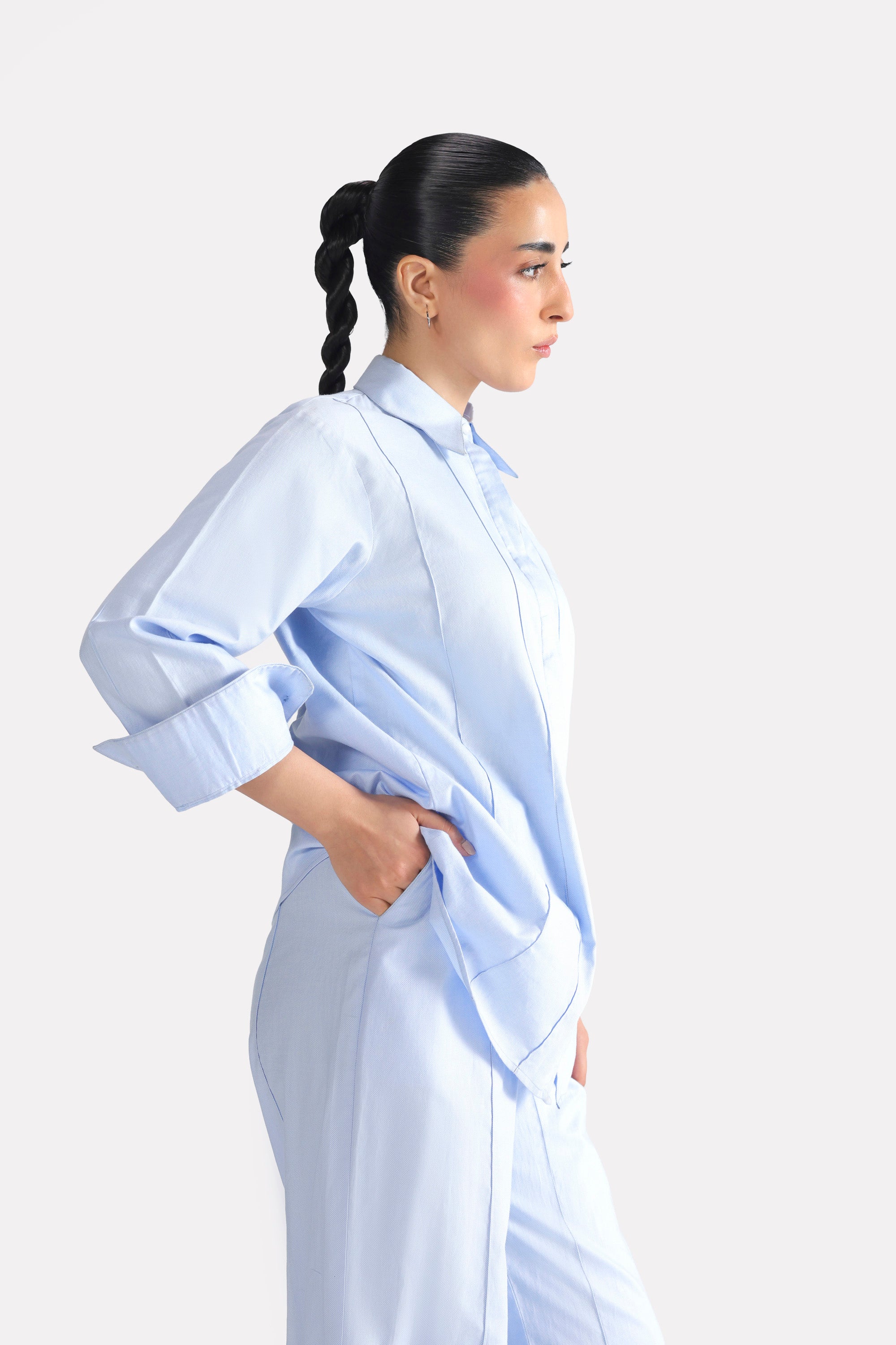 The Cloud Cotton Co-ord Top - Blue
